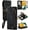 Fashion Black, variant on Galaxy A13 5G Wallet Case, PU Leather, Magnetic Flip, Zipper Card Holder, Wristlet, Black