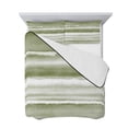 thumbnail image 7 of Sage Green Stripes Twin Size Down Alternative Comforter, Lightweight Comforter Quilt Bedding Set with Pillow Shams Watercolor Gradient Abstract Striped All Seasons Bed Comforter Duvet Insert 68"x86", 7 of 7