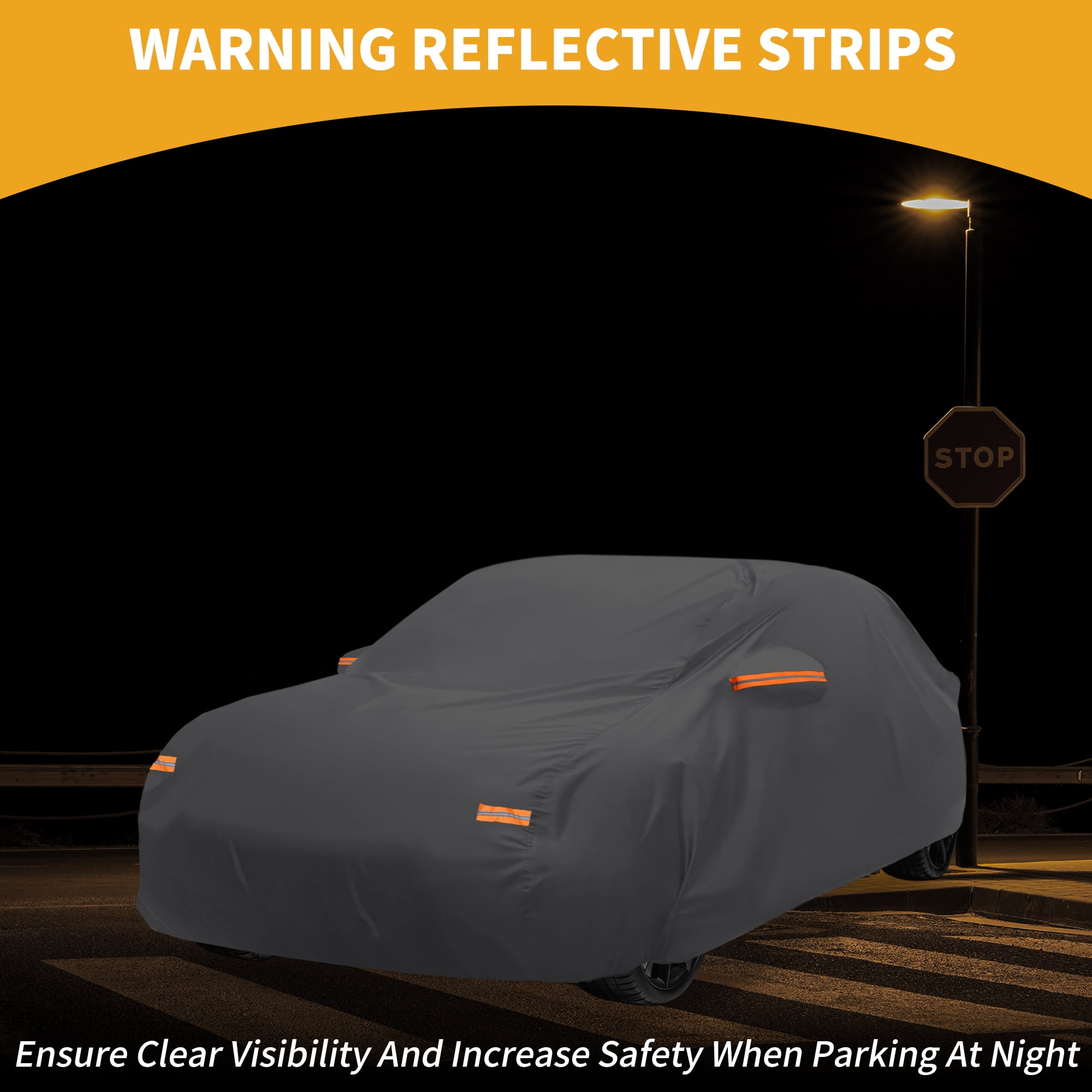 Unique Bargains Universal Waterproof Car Cover Silver 192.91"x70.87"x49.21"