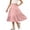 Pink, variant on LJEFF Girls Elastic Waist Tiered Midi Skirt, A-Line Breathable Pleated Flowy Summer Maxi Skirts for Kids Pink Size 8