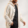 thumbnail image 4 of Ceisia Men's Hooded Button Down Knit Cardigan Long Sleeve Loose Casual Sweater Jacket With Side Pockets Gift, 4 of 6