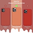 thumbnail image 6 of iPhone 11 Pro Max Case, Slim Liquid Silicone Case Compatible with iPhone 11 Pro Max 6.5 Inch, Full Body Microfiber Lining Protective Case (Orange), 6 of 12