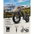 thumbnail image 2 of OUXI Electric Bike for Adults, 750W Electric Bicycle, 48V/13Ah Battery, 20'' Fat Tire Ebike, 38 Miles Range Mountain Bike for Cycling, 7 Speed E Bike, E-bike UL2849, 2 of 7