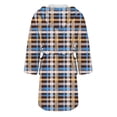 thumbnail image 5 of Women's Fleece Plush Robe Long Warm Plush Bathrobe Loungewear Jacket Printed Comfort Robe, 5 of 5