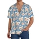 thumbnail image 1 of Balery Funny Cute Healthy Teeth Camisa Casual de Manga Corta con Botones para Hombre, Texturizada, Estilo Cubano, para Playa, Verano-Small, 1 of 5