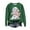 Green, variant on Women's Spring/Summer New Leisure Fashion Easter Rabbit Print Round Neck Sweater Top (Gray,S)