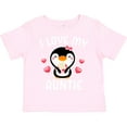 thumbnail image 3 of Inktastic I Love My Auntie with Cute Penguin and Hearts Girls Toddler T-Shirt, 3 of 5