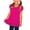 Hot Pink, variant on Chbgutlmr Girls Summer Tops Puff Short Sleeve Crew Neck Ruffled Hem Tunic Tops Casual Loose Comfy Trendy Blouse Tops