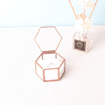 thumbnail image 4 of Caja de anillo de vidrio geométrico con tapa de seis lados, mini caja de joyería de vidrio de cobre, caja de almacenamiento de joyas, 4 of 5