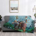 thumbnail image 3 of Two Layers Blanket Raya Custom Name Printed Bedspread Sofa Covers Travel Camping Blanket Christmas Gift, 3 of 5