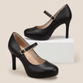 thumbnail image 4 of Pennysue Women's Pumps Closed Toe Mary Jane Pumps Round Toe Platform High Heel Dress Shoes, 4 of 11