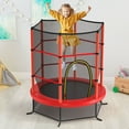 thumbnail image 4 of Gymax 55'' Recreational Trampoline for Kids Toddler Trampoline w/ Enclosure Net Red, 4 of 10