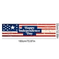 thumbnail image 3 of Sokhug Independence Day Table Runner - 71x13in Star Pattern Placemat for Dining, Multicolor B, 3 of 6