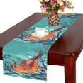 thumbnail image 1 of BSDHOME An Orange Bird And Wild Plants Cotton Linen Table Runner 16x72 Inches, 1 of 4