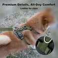thumbnail image 2 of Plutus Pet Adjustable No Pull Dog Harness with Leather Accents, Heavy Duty Reflective Nylon Vest for Training, Hiking, Easy Walk Harness for Small, Medium, Large Dogs (Ranger Green, M), 2 of 8