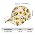 thumbnail image 3 of Baseball Cap, cute cartoon bees sunflower daisy Trucker Hats Women Dad Hat for Workouts - Baseball hat Adjustable Size, 3 of 7
