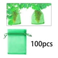 thumbnail image 6 of Miulika 100 Pack Fruit Cover Bags Netting Barrier Bags 4x6 inch Reusable Breathable Small Drawstring for Apples Strawberries Berries , Green, 6 of 9
