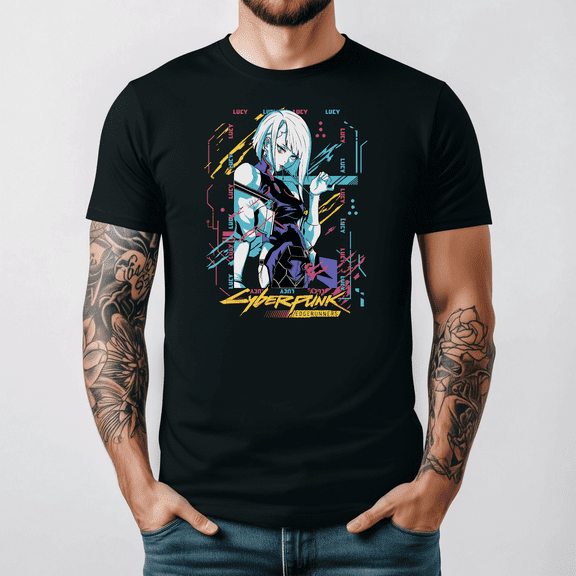 Cyberpunk Edgerunners Anime Manga Lucy Rebecca David Gamer Tee V16064,for unisex up to 3XL