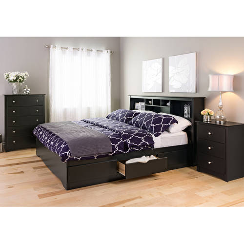 Prepac Sonoma 3 Drawer Tall Nightstand Black Walmart Com Walmart Com