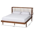 thumbnail image 5 of Baxton Studio Calderon Retro-Modern Platform Bed, Queen, Walnut Brown, 5 of 9