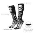 thumbnail image 4 of Yiaed Gothic Skull Floral Art Print Great elasticity Adult Stockings Sports socks for Men and Women, 4 of 6