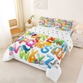 thumbnail image 2 of Erosebridal Cartoon Alphabet Queen Comforter Set for Kids, A to Z Letters Bedding Comforter Set for Boys Girls, Colorful Polka Dots Reversible, 1 Comforter and 2 Pillowcases, 2 of 6