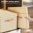 thumbnail image 4 of 4Pack Large Storage Bins with Lids, Fabric Decorative Storage Bins Organizer Containers Baskets with Cover Handles for Bedroom Closet Living Room 16.93*11.8*7.87inch, 4 of 8