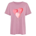thumbnail image 6 of Fesfesfes Tshirts Shirts for Women's Fashion Crewneck Printed Short Sleeve T-shirt Casual Loose Shirt Tops Workout Shirts for Women 2XL(US:12), 6 of 7