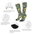 thumbnail image 4 of Picia Women Crew Soft Moisture-wicking Socks Cartoon Dinosaurs Pattern Design Cotton Socks, One Size fit All, 4 of 9