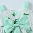 thumbnail image 7 of YWDJ Pink Girl Party Dresses Toddler Kids Baby Girls Summer Cute Floral Print Slip Dress Bowknot Princess Dress Green 3-4T, 7 of 7