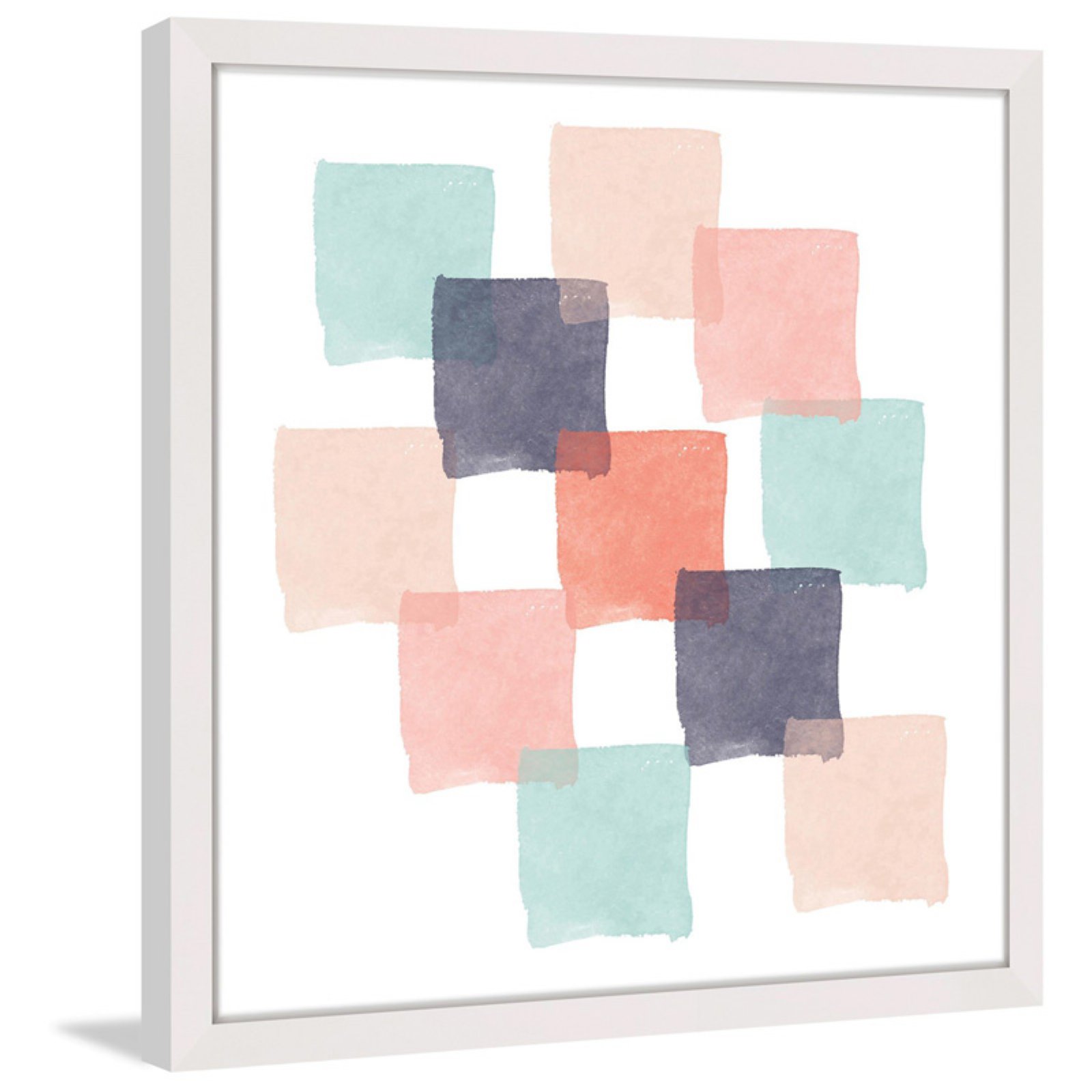Marmont Hill "Watercolor Squares" by Shayna Pitch Framed Painting Print
