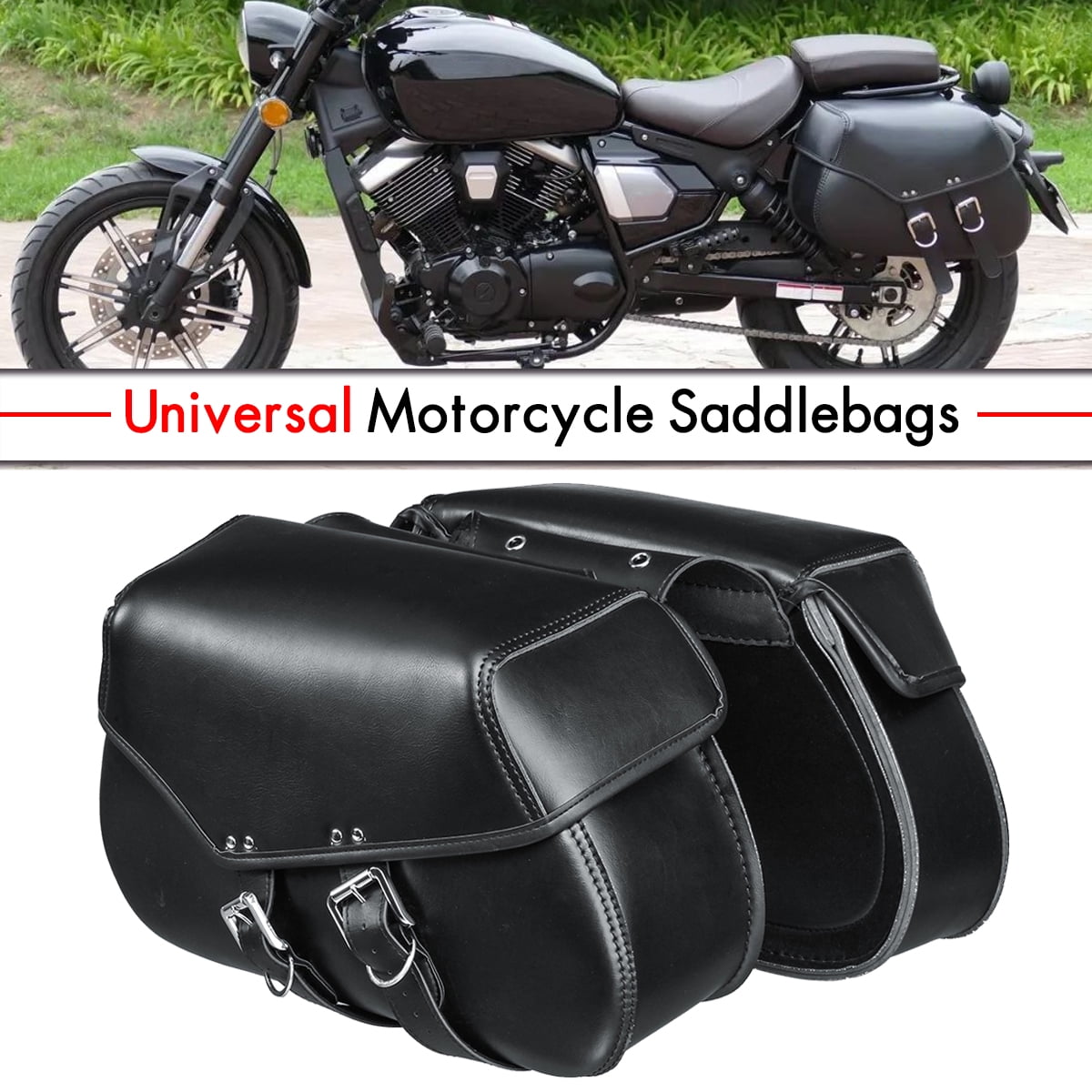 real leather motorcycle saddlebags
