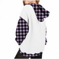 thumbnail image 4 of SELONE Sweatshirt with Hoodie for Boys Fleece Pullover Tops Plaid Sweatshirt Fall Winter Clothes with Pockets 3-14Y, 4 of 5