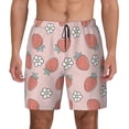 thumbnail image 3 of Uemuo Strawberry And Flowers Pattern Mens Swim Trunks Quick Dry Board Shorts with Mesh Lining, Stretch Beach Shorts Quick Dry No-Chafing Board Shorts-, 3 of 9