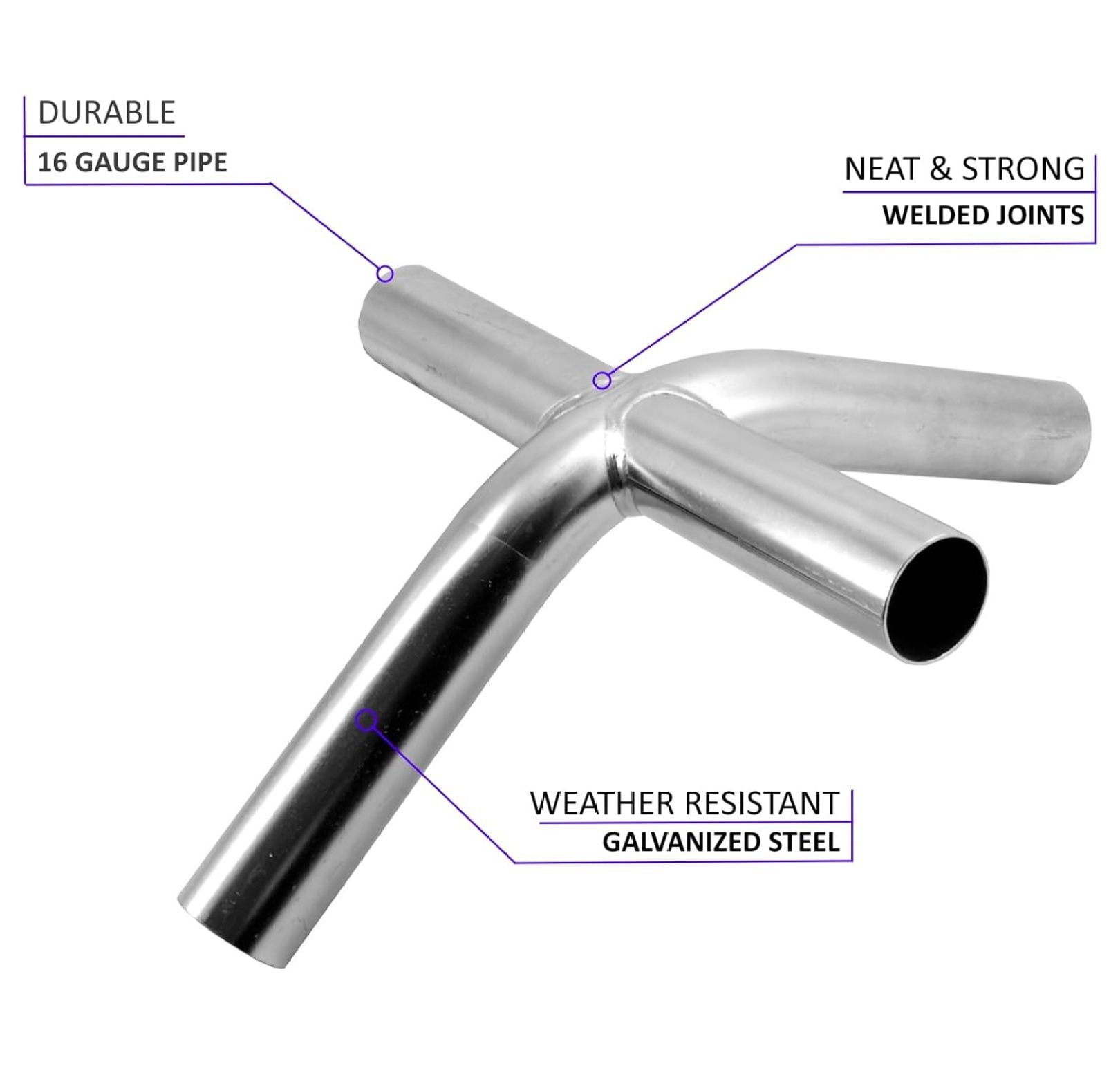 Canopy Fittings Connectors 1-3/8" Frame Set Couplers Carport Tent Shed 3 Way, 4 Way 3/Pack (4-Way)