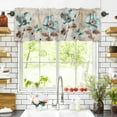 thumbnail image 3 of Blue Broccoli Valances for Windows Vintage Flowers Victorian Style Rod Pocket Curtain Valance Window Treatment Short Curtains for Kitchen Living Room, 42"x18", 3 of 5