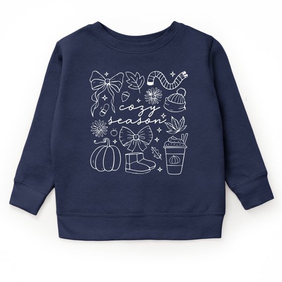 Cozy Season Coquette Icons - Toddler Graphic Sweatshirt and Youth Graphic Sweatshirt