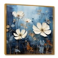thumbnail image 2 of Designart "Blue And White Wildflower Fields III" Wildflowers Floater Framed Canvas Art Print, 2 of 5