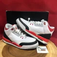 thumbnail image 1 of N I-K-E A i r-Jor-dan 3 III Retro Fire Red White Cement 398614-120 Size 6Y Damaged, 1 of 6