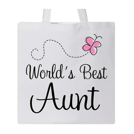 World's Best Aunt Tote Bag White One Size