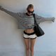 thumbnail image 1 of Long Sleeve Striped Tshirt Loose Fit Round Neck Contrast Color Polyester Top Summer Casual Street Fashion S M L, 1 of 4