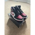 thumbnail image 1 of A i r-Jor-dan 1 Mid Black/Noble Red-White Size 8.5, 1 of 6