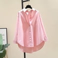 thumbnail image 2 of Timegard Womens Button down Shirts Long Sleeve Lapel Neck Blouse Fall Casual Comfy Jackets Solid Color, 2 of 3