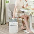 thumbnail image 1 of Automatic Trash Can, Smart Trash Can 12L Large Caliber Space Saving Hands Free 2 Modes  for Bedroom, 1 of 7