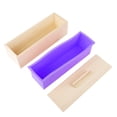thumbnail image 1 of 1200ML Rectangle Silicone Soap Mold with Lid DIY Tool for Baking Cake Ice Chocolate, 1 of 8