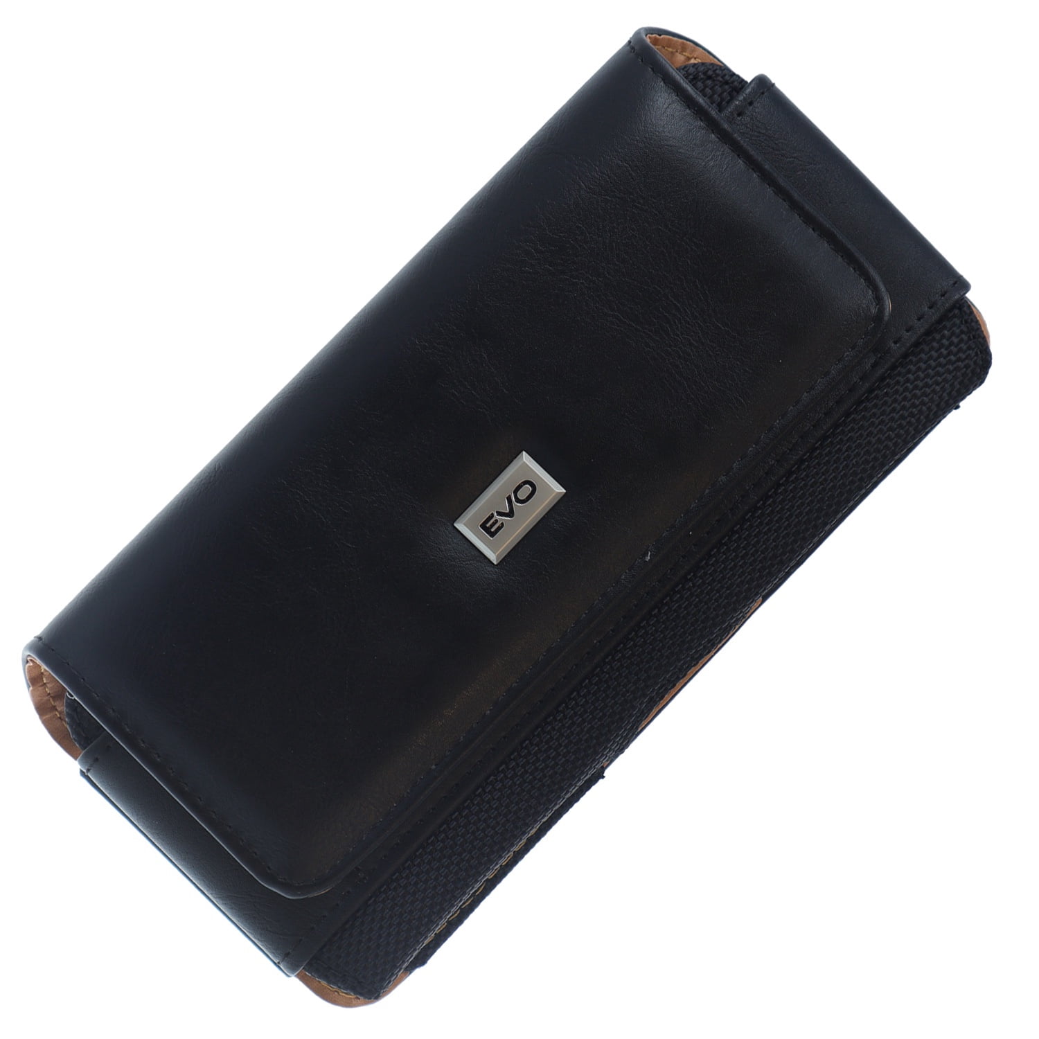 EVO 6 Inch Horizontal Textured Leather Phone Pouch - Black
