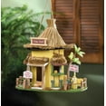 thumbnail image 2 of Zingz & Thingz Multicolored Wooden Tropical Tiki Hut Birdhouse, 2 of 3