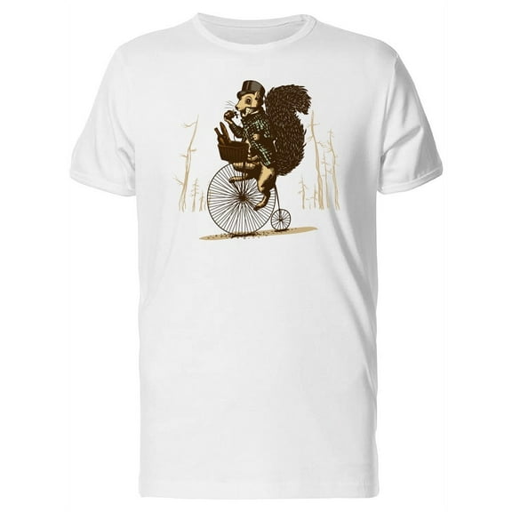 Squirrel On An Old Bicycle T-Shirt Men -Image by Shutterstock, Male Small