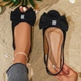 Black Women Indoor Outdoor Flock Flat Shoes Loafers Solid Color Trendy ...