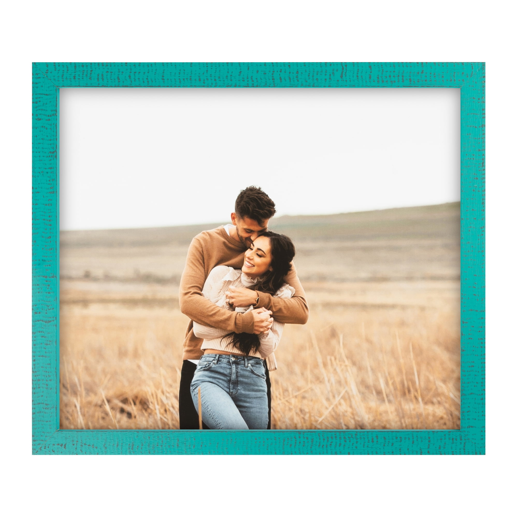 ArtToFrames 16" x 22" Aqua Picture Frame, 16x22 inch Green Wood Poster Frame (WOM-5186),  Pack